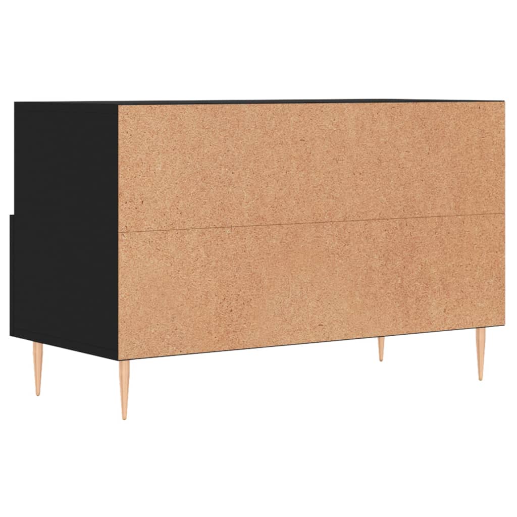 vidaXL TV-Schrank Schwarz 80x36x50 cm Holzwerkstoff