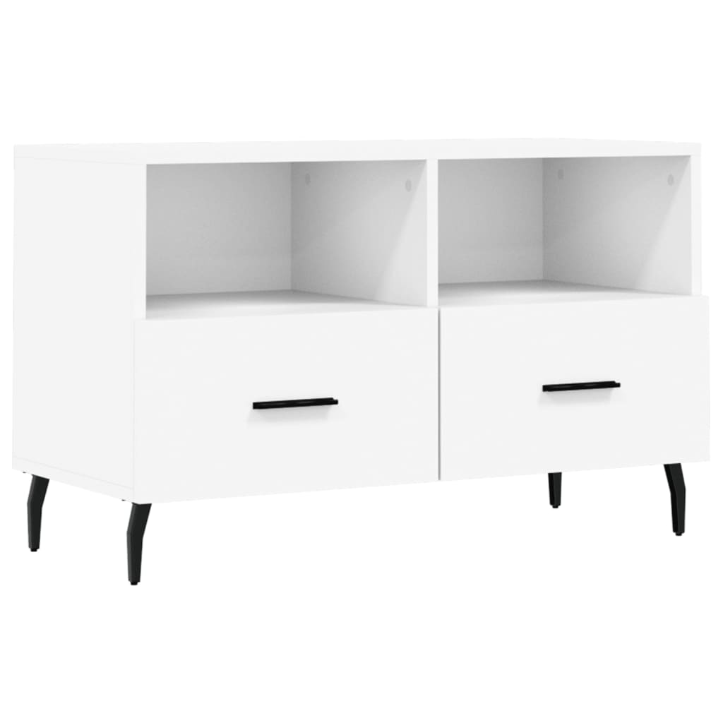 vidaXL TV-Schrank Weiß 80x36x50 cm Holzwerkstoff