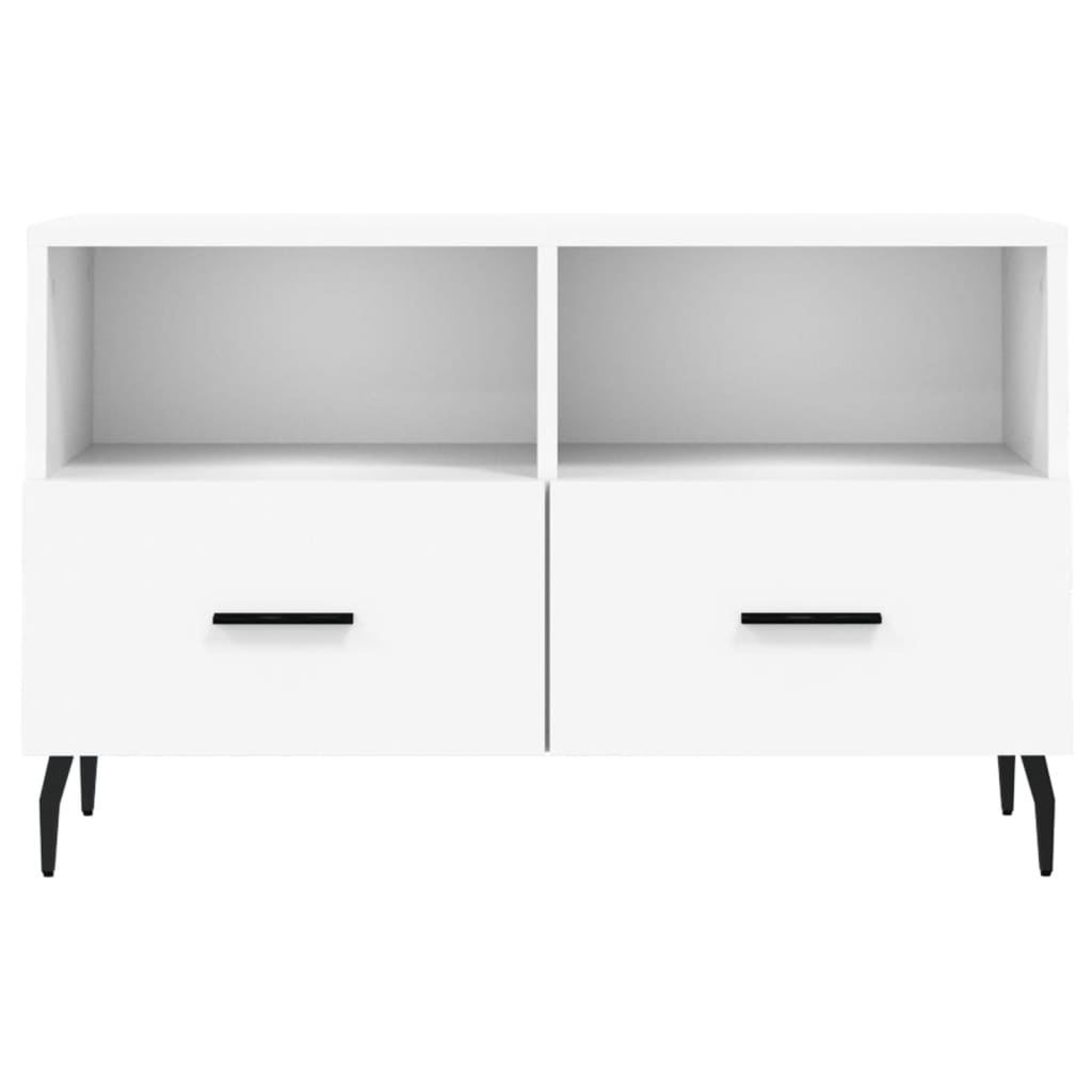 vidaXL TV-Schrank Weiß 80x36x50 cm Holzwerkstoff