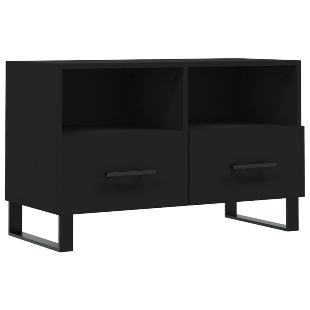 vidaXL TV-Schrank Schwarz 80x36x50 cm Holzwerkstoff