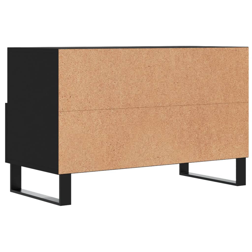 vidaXL TV-Schrank Schwarz 80x36x50 cm Holzwerkstoff