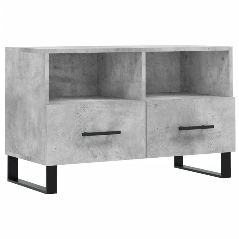 TV-Schrank Betongrau 80x36x50 cm Holzwerkstoff Stilecasa