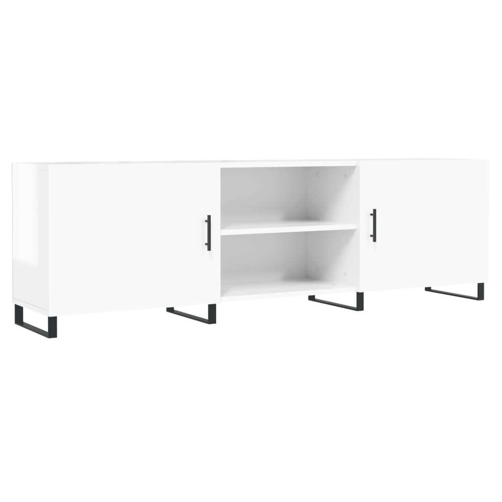 vidaXL TV-Schrank Hochglanz-Weiß 150x30x50 cm Holzwerkstoff