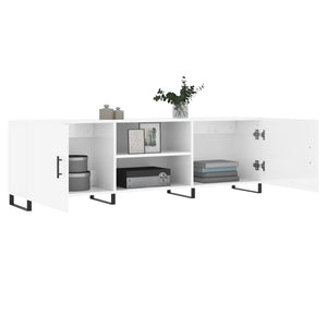 vidaXL TV-Schrank Hochglanz-Weiß 150x30x50 cm Holzwerkstoff