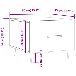 vidaXL Couchtisch Braun Eichen-Optik 50x50x40 cm Holzwerkstoff