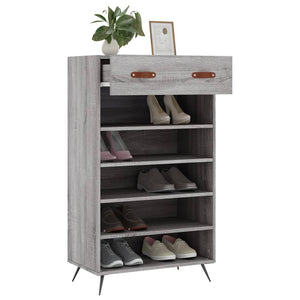 Schuhschrank Grau Sonoma 60x35x105 cm Holzwerkstoff