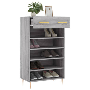 Schuhschrank Grau Sonoma 60x35x105 cm Holzwerkstoff