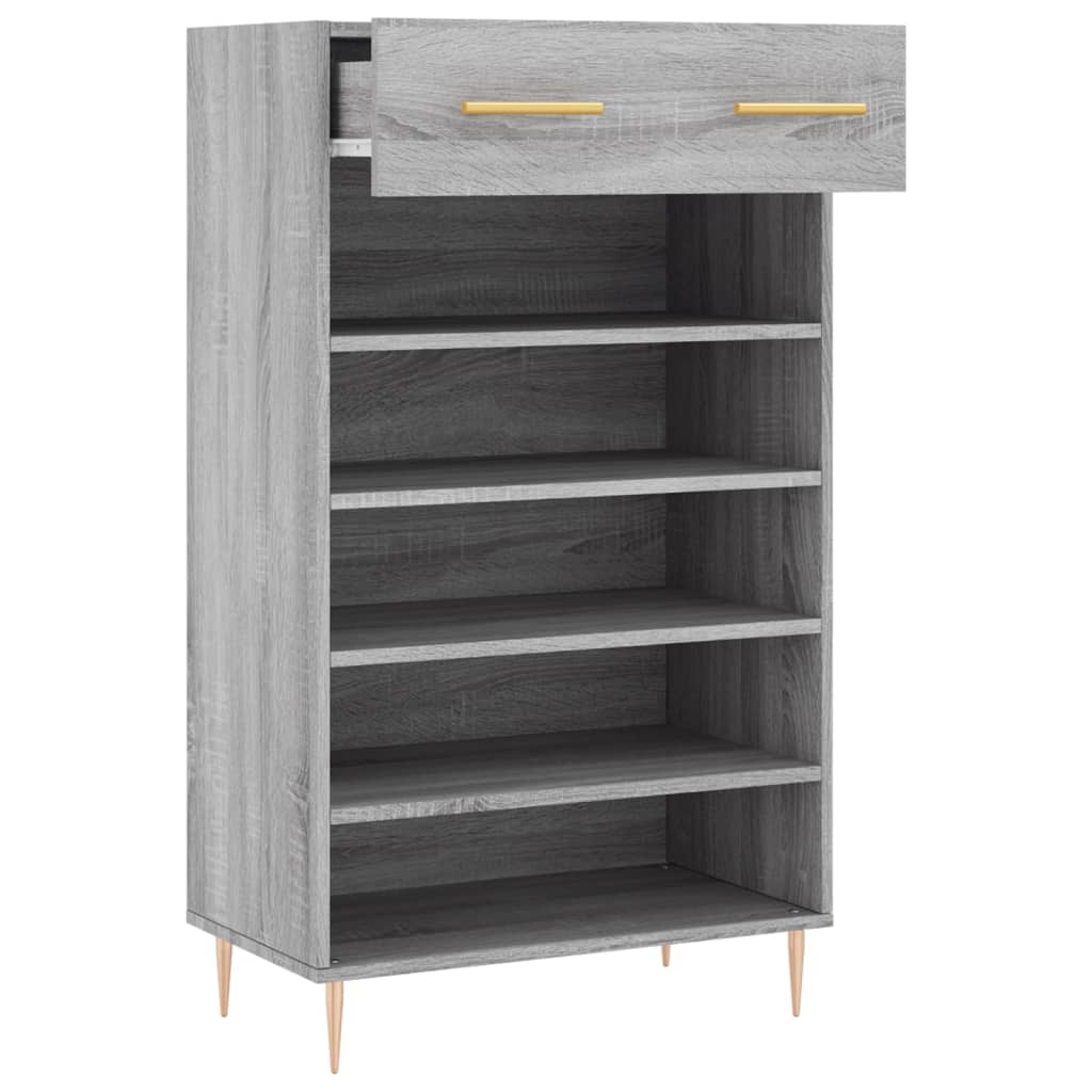 Schuhschrank Grau Sonoma 60x35x105 cm Holzwerkstoff