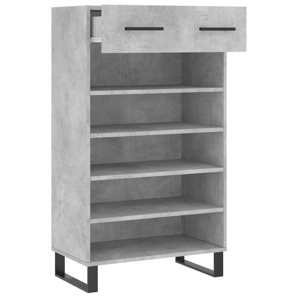 Schuhschrank Betongrau 60x35x105 cm Holzwerkstoff Stilecasa