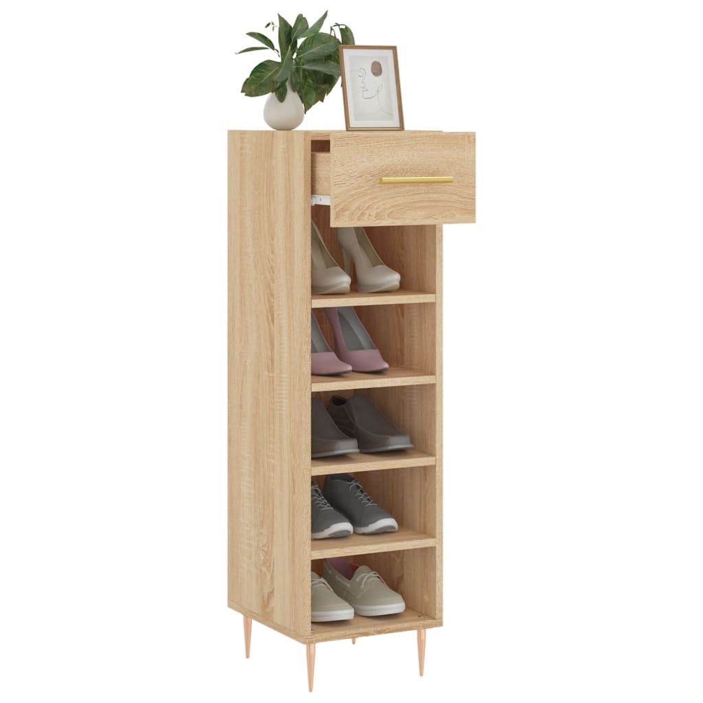 Schuhschrank Sonoma-Eiche 30x35x105 cm Holzwerkstoff