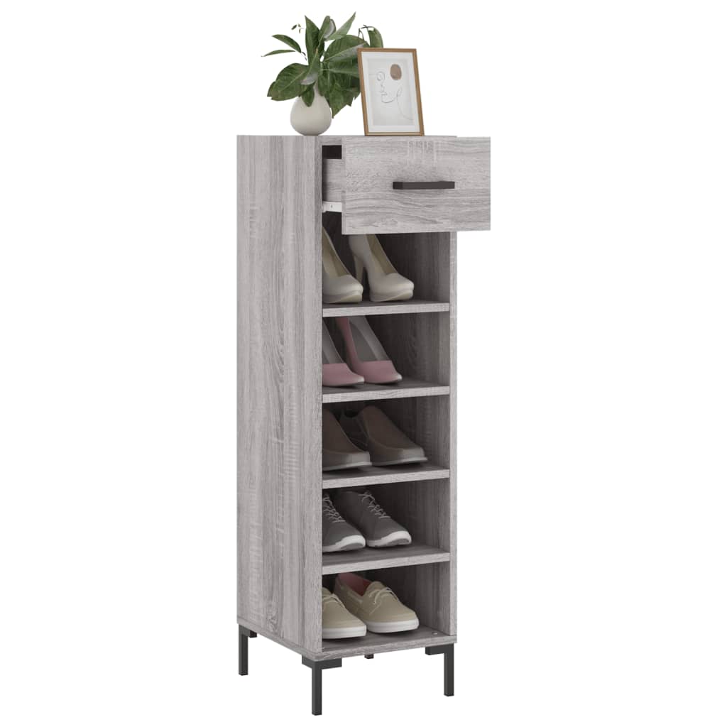 Schuhschrank Grau Sonoma 30x35x105 cm Holzwerkstoff