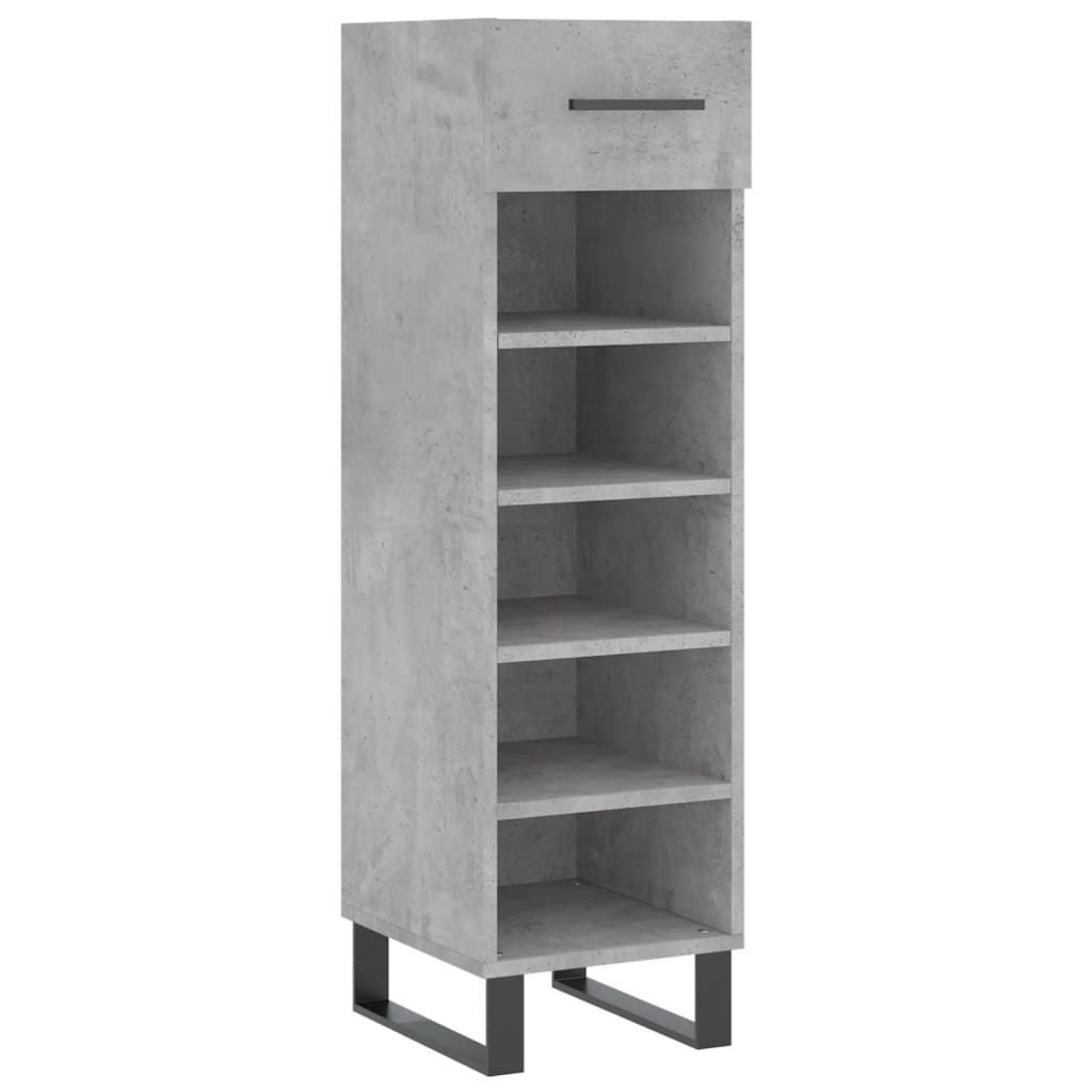 Schuhschrank Betongrau 30x35x105 cm Holzwerkstoff