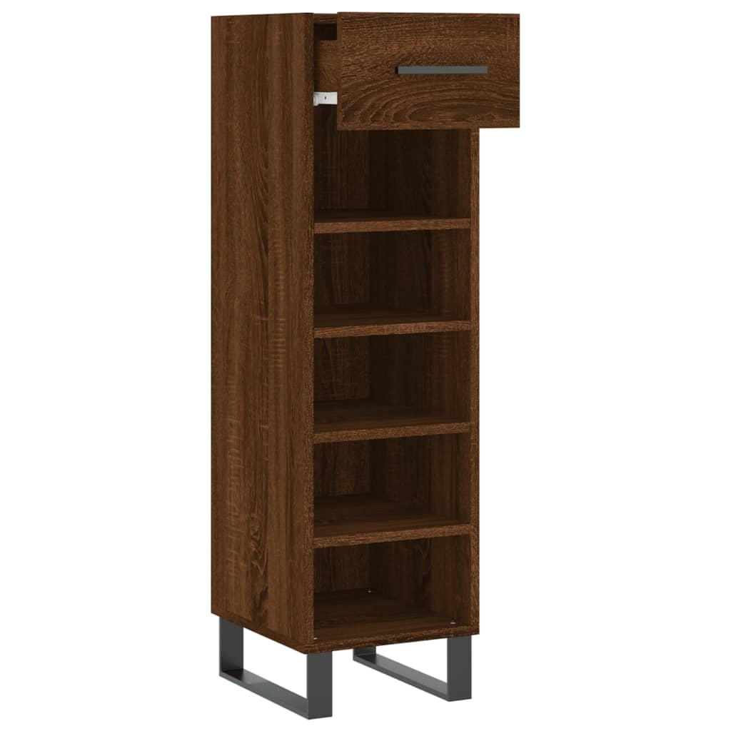 Schuhschrank Braun Eichen-Optik 30x35x105 cm Holzwerkstoff