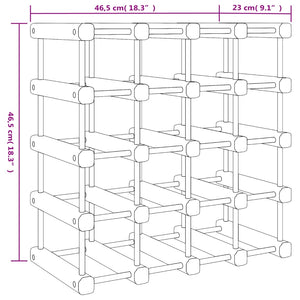 vidaXL Weinregal für 20 Flaschen 46,5x23x46,5 cm Massivholz Kiefer