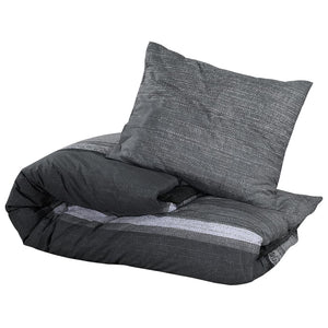 vidaXL Bettwäsche-Set Dunkelgrau 240x220 cm Baumwolle