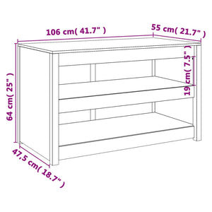 vidaXL Outdoor-Küchenschrank 106x55x64 cm Massivholz Kiefer