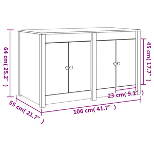 vidaXL Outdoor-Küchenschrank 106x55x64 cm Massivholz Kiefer