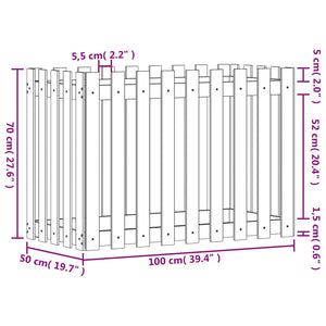 Hochbeet Lattenzaun-Design 100x50x70 cm Massivholz Douglasie