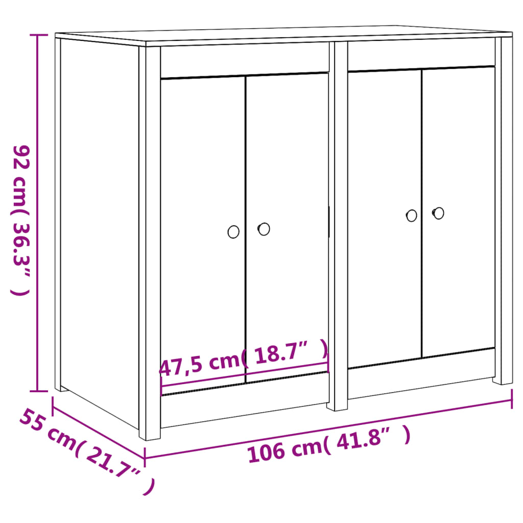 vidaXL Outdoor-Küchenschrank Massivholz Douglasie