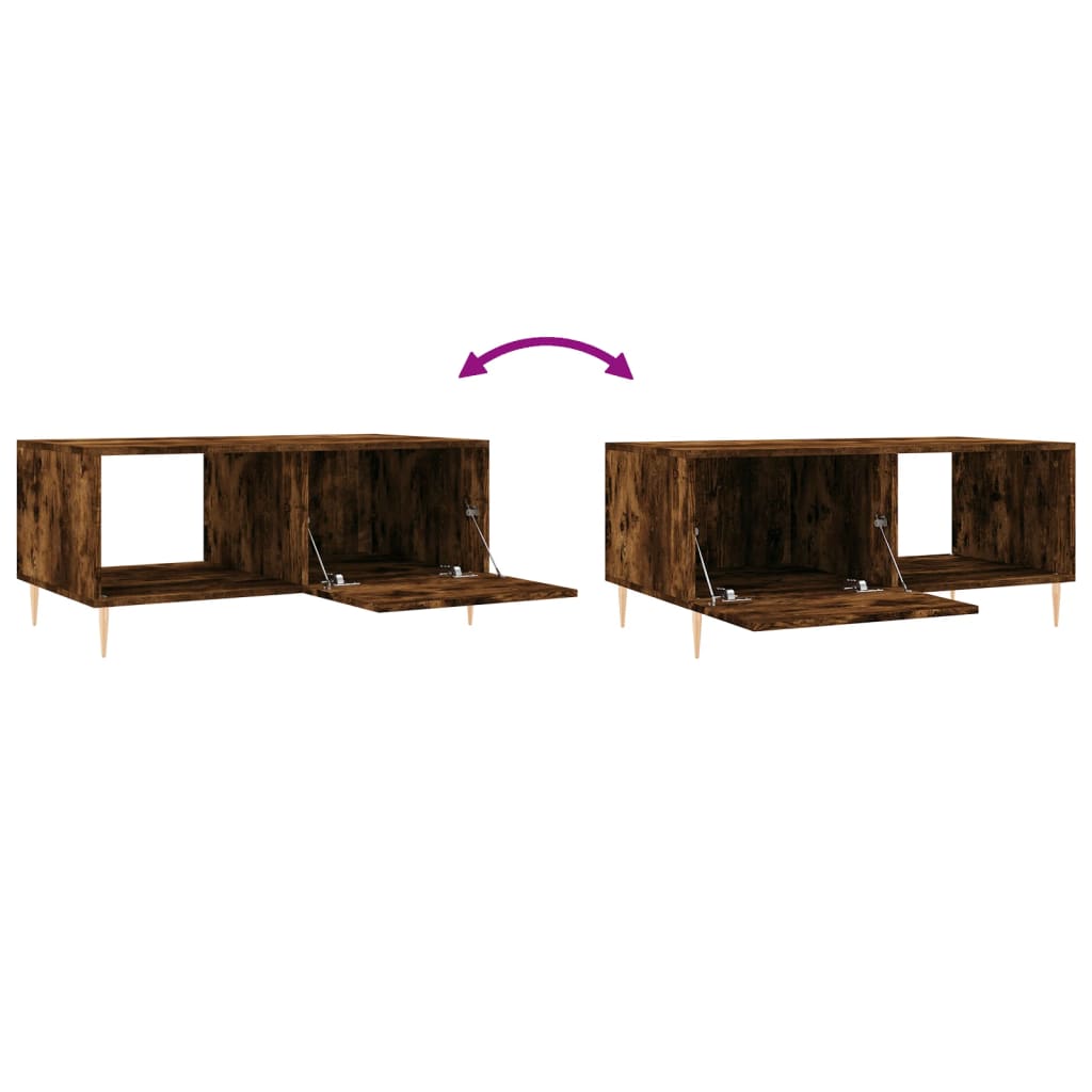 vidaXL Couchtisch Räuchereiche 90x50x40 cm Holzwerkstoff