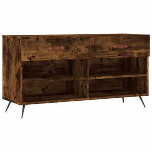 vidaXL Schuhbank Räuchereiche 102x35x55 cm Holzwerkstoff