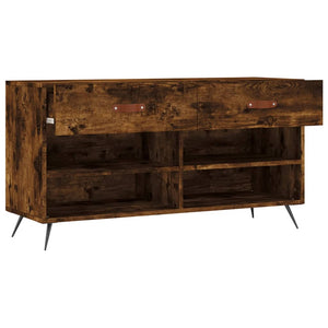 vidaXL Schuhbank Räuchereiche 102x35x55 cm Holzwerkstoff