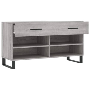 vidaXL Schuhbank Grau Sonoma 102x35x55 cm Holzwerkstoff