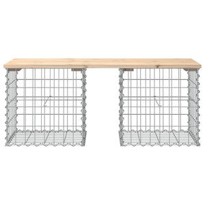 vidaXL Gartenbank aus Gabionen 103x44x42 cm Massivholz Kiefer