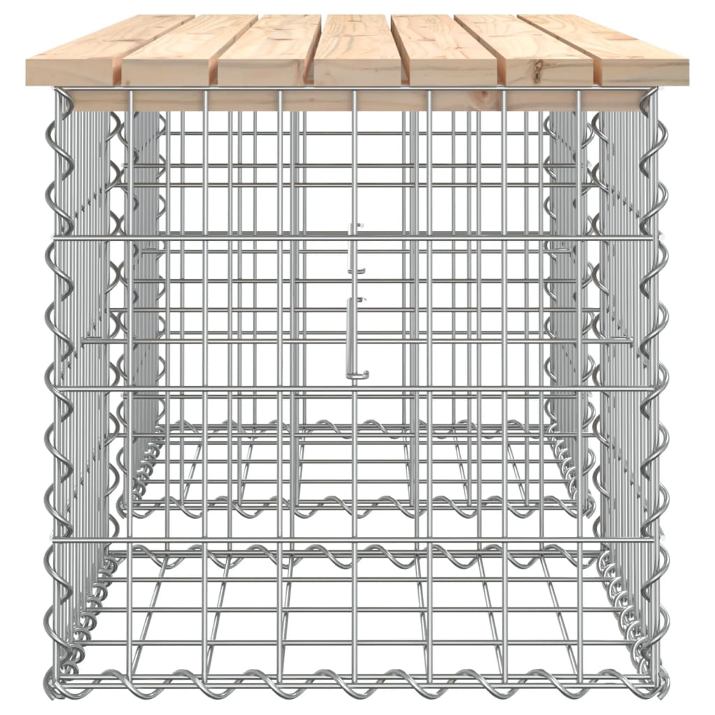 vidaXL Gartenbank aus Gabionen 103x44x42 cm Massivholz Kiefer