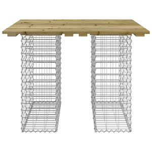 vidaXL Gartenbank aus Gabionen 100x102x72 cm Kiefernholz Imprägniert