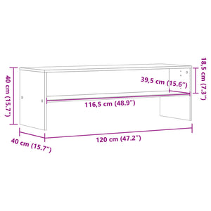 vidaXL TV-Schrank Grau Sonoma 120x40x40 cm Holzwerkstoff