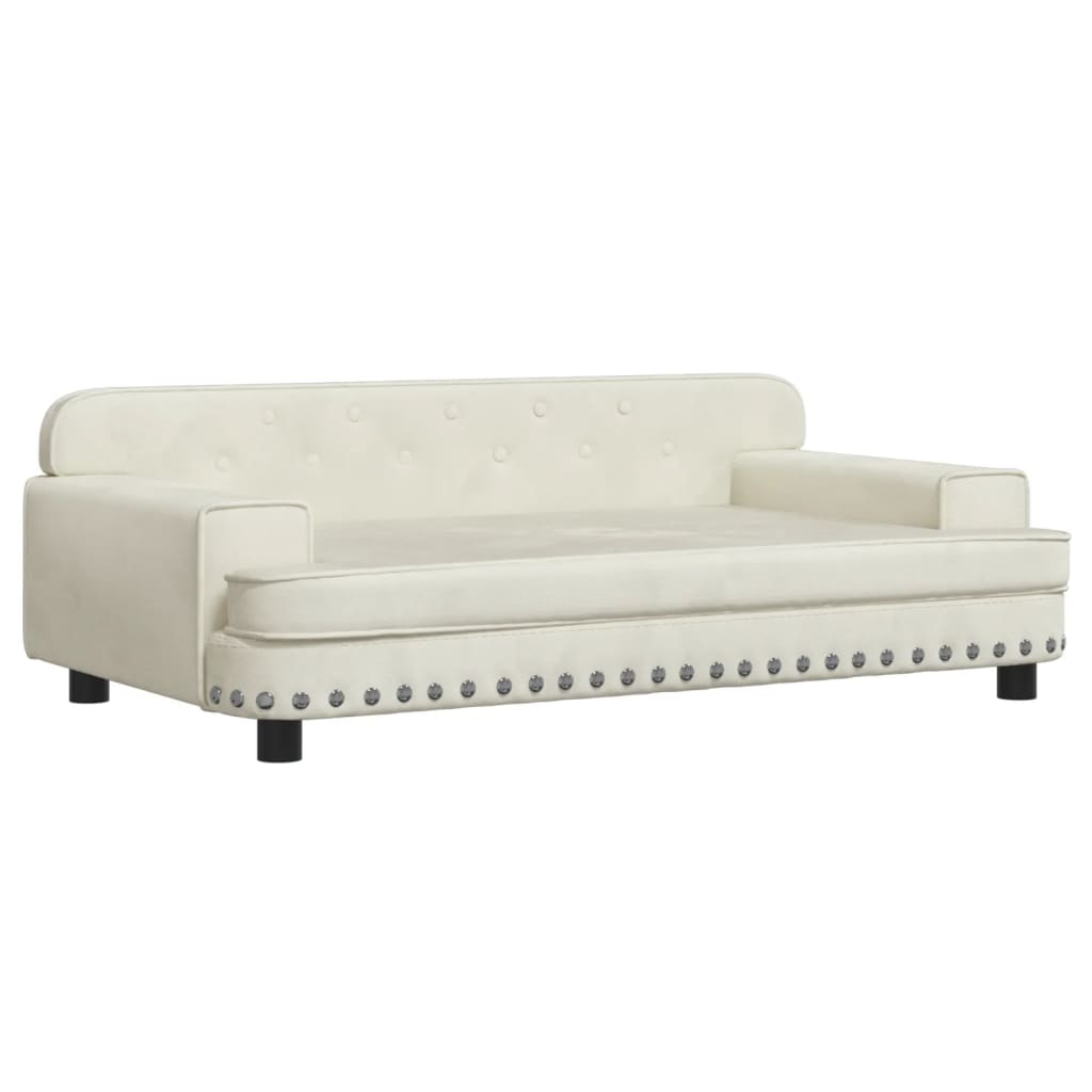 vidaXL Kindersofa Creme 90x53x30 cm Samt