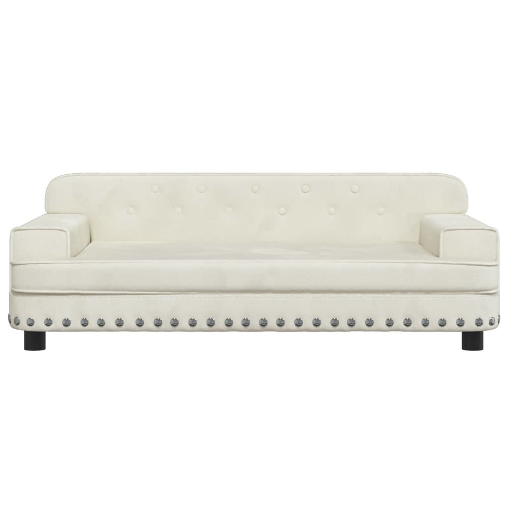 vidaXL Kindersofa Creme 90x53x30 cm Samt