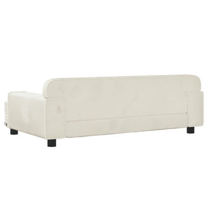 vidaXL Kindersofa Creme 90x53x30 cm Samt