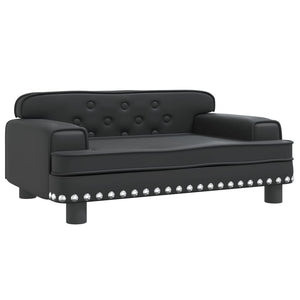 vidaXL Kindersofa Schwarz 70x45x30 cm Kunstleder