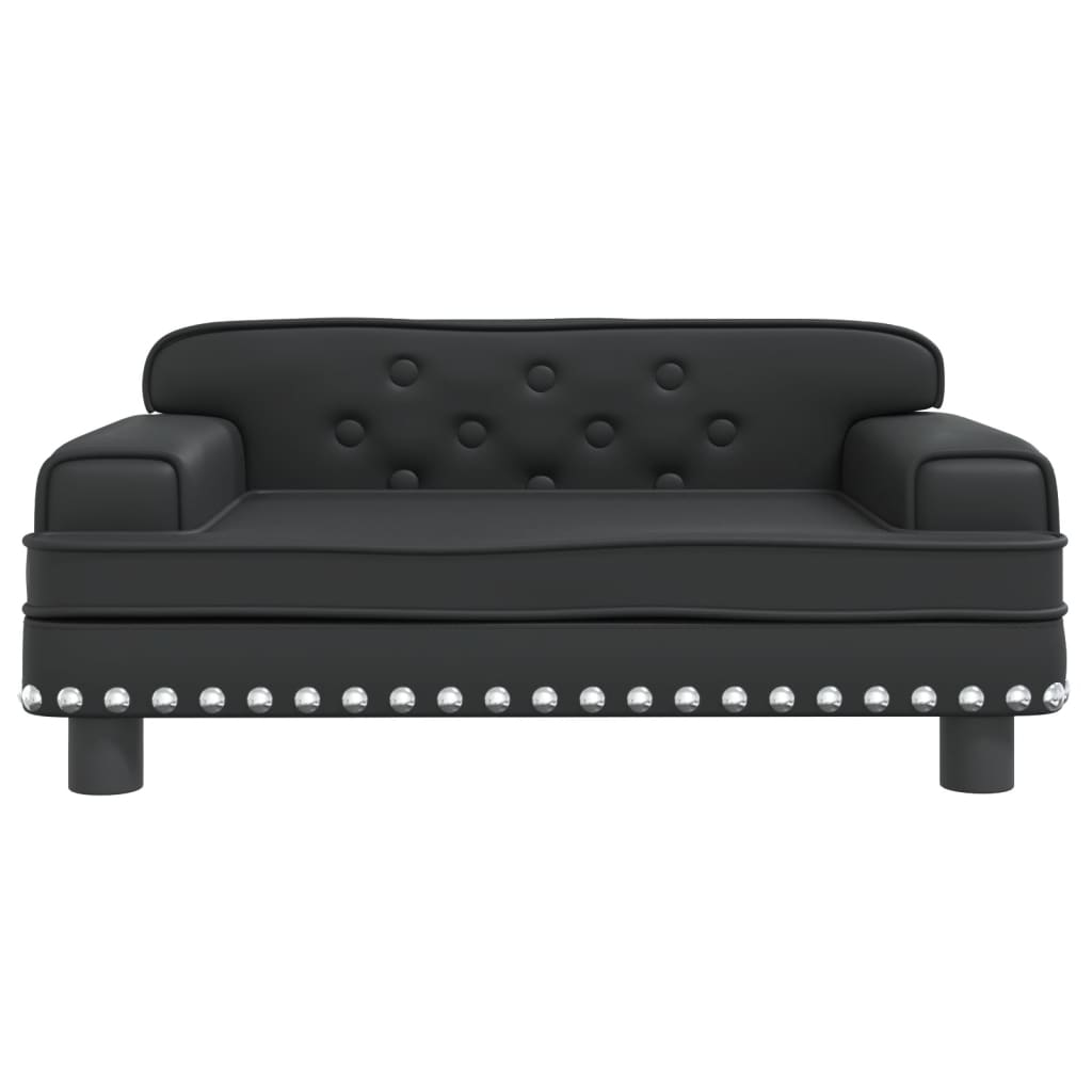 vidaXL Kindersofa Schwarz 70x45x30 cm Kunstleder