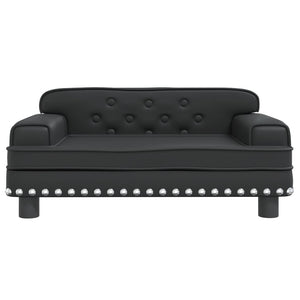 vidaXL Kindersofa Schwarz 70x45x30 cm Kunstleder