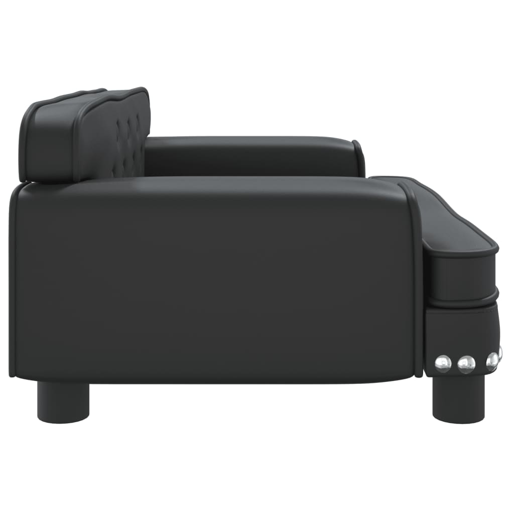 vidaXL Kindersofa Schwarz 70x45x30 cm Kunstleder