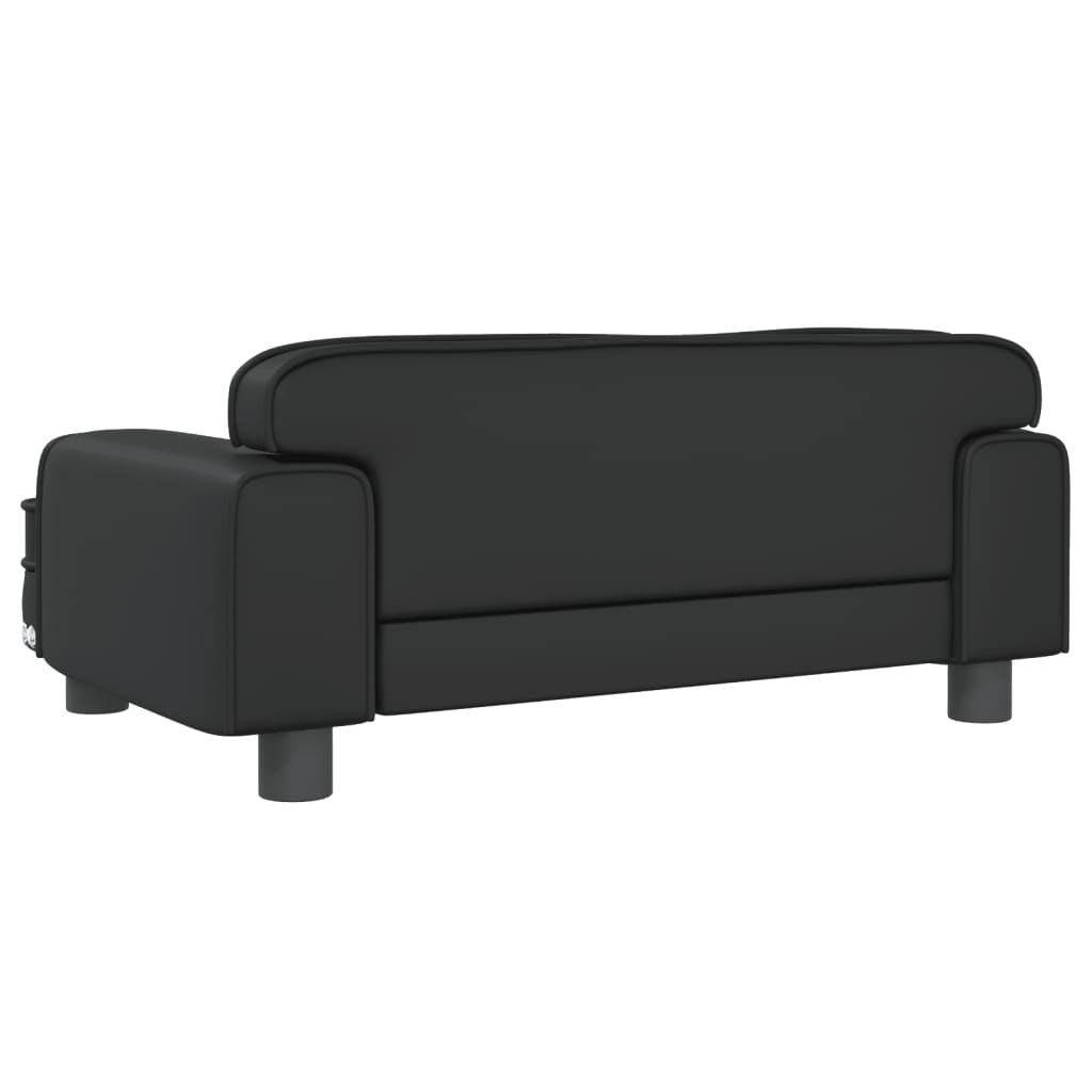 vidaXL Kindersofa Schwarz 70x45x30 cm Kunstleder