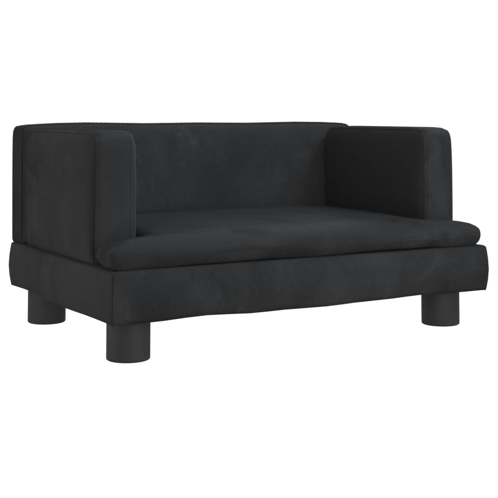 vidaXL Kindersofa Schwarz 60x40x30 cm Samt