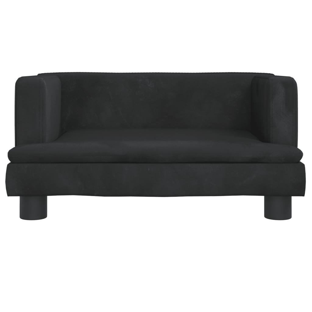 vidaXL Kindersofa Schwarz 60x40x30 cm Samt