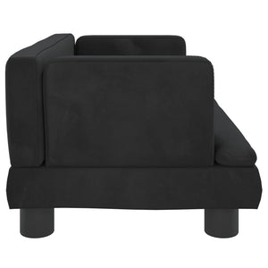 vidaXL Kindersofa Schwarz 60x40x30 cm Samt