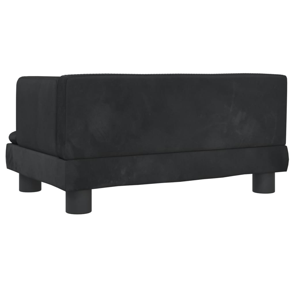 vidaXL Kindersofa Schwarz 60x40x30 cm Samt