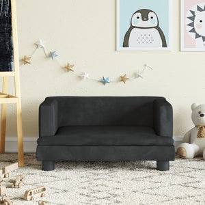 vidaXL Kindersofa Schwarz 60x40x30 cm Samt