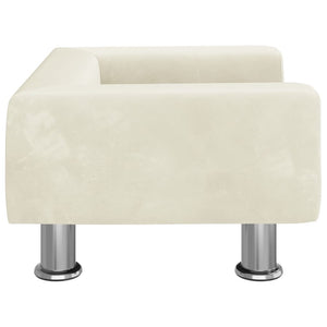 vidaXL Kindersofa Creme 50x40x26,5 cm Samt