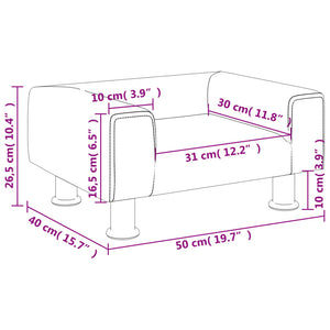 vidaXL Kindersofa Creme 50x40x26,5 cm Samt