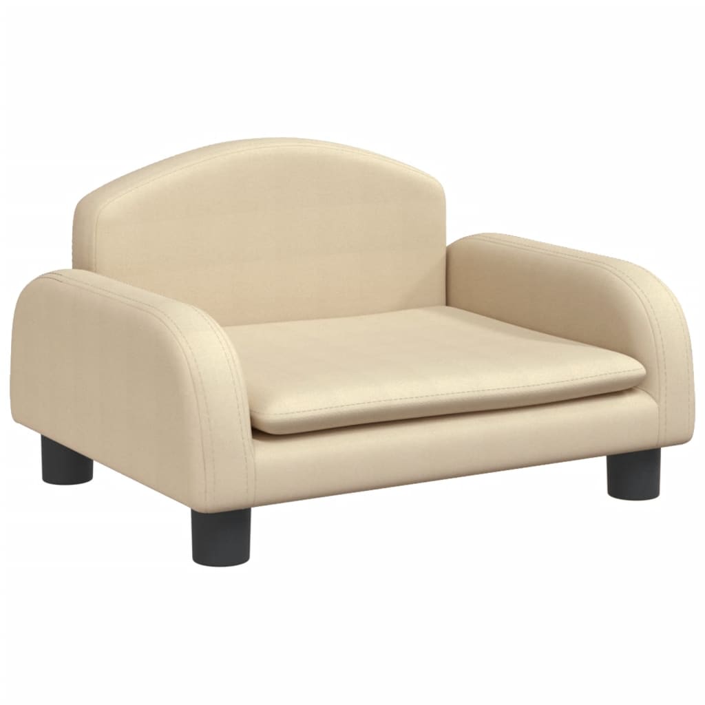 vidaXL Kindersofa Creme 50x40x30 cm Stoff