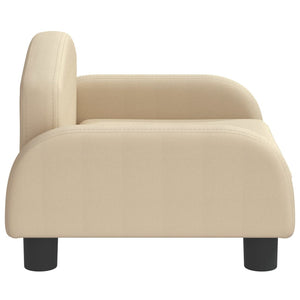 vidaXL Kindersofa Creme 50x40x30 cm Stoff