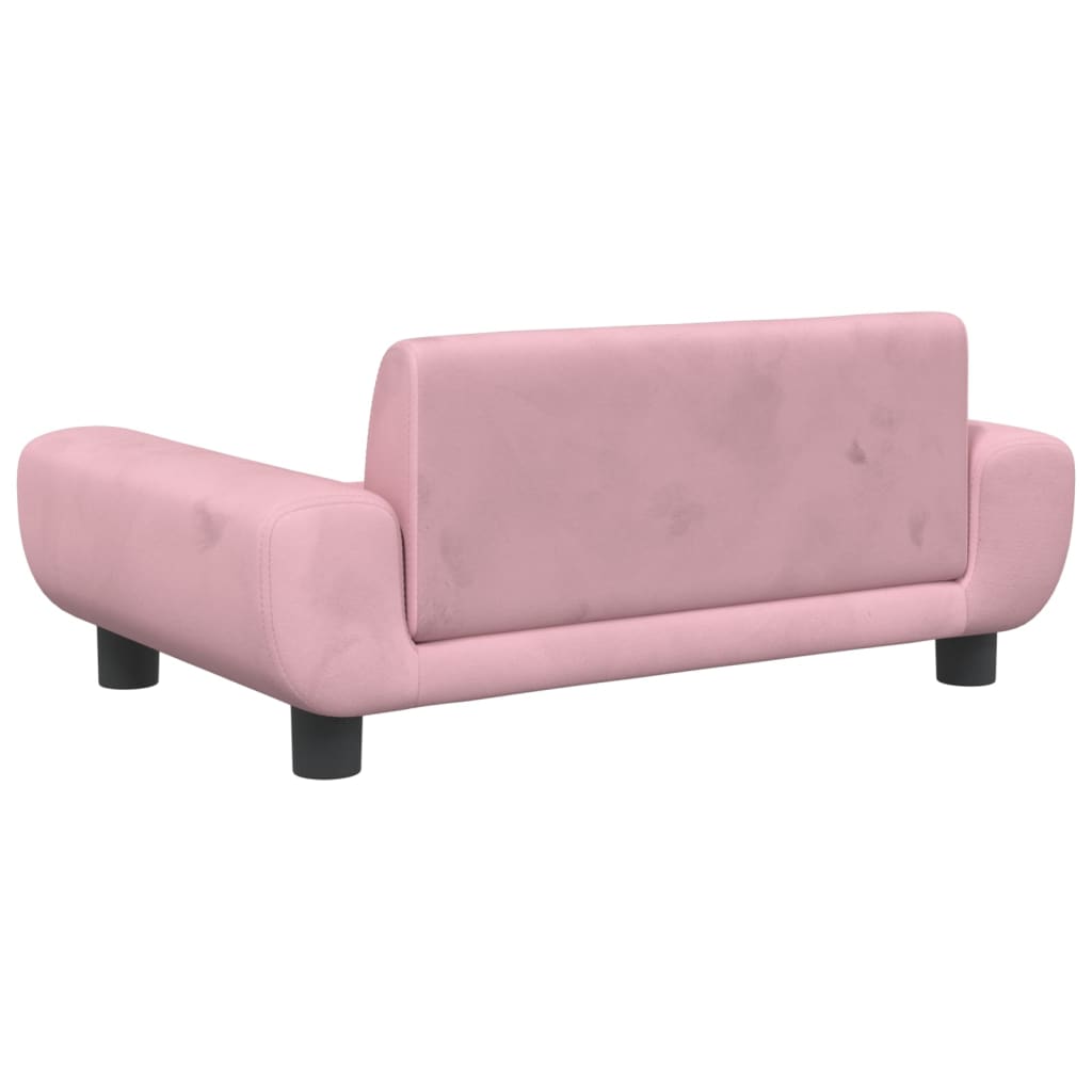 vidaXL Kindersofa Rosa 70x45x33 cm Samt