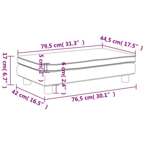 vidaXL Kindersofa mit Hocker Rosa 100x50x30 cm Samt